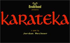 Title screen of Karateka on the Atari ST.