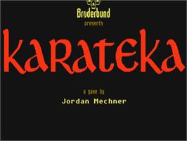 Title screen of Karateka on the Atari ST.