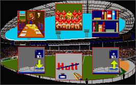 Title screen of Kenny Dalglish Soccer Manager on the Atari ST.