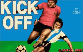 Title screen of Kick Off on the Atari ST.
