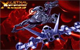 Title screen of Lethal Xcess: Wings of Death 2 on the Atari ST.