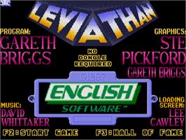 Title screen of Leviathan on the Atari ST.