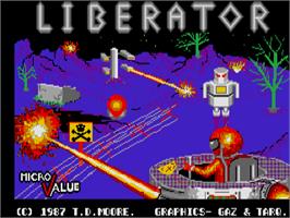 Title screen of Liberator on the Atari ST.