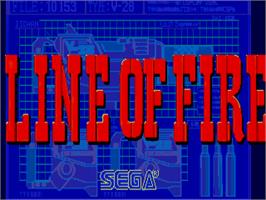 Title screen of Line Of Fire on the Atari ST.