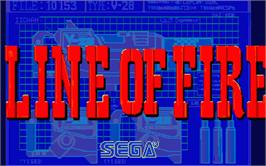 Title screen of Line of Fire / Bakudan Yarou on the Atari ST.