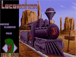 Title screen of Locomotion on the Atari ST.