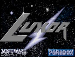 Title screen of Luxor on the Atari ST.