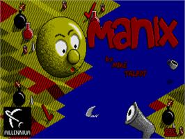 Title screen of Manix on the Atari ST.