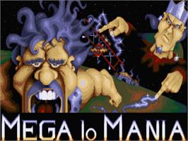 Title screen of Mega Lo Mania on the Atari ST.