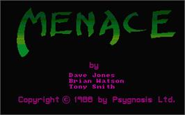 Title screen of Menace on the Atari ST.