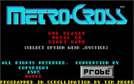 Title screen of Metro-Cross on the Atari ST.