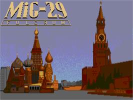 Title screen of Mig-29 Fulcrum on the Atari ST.