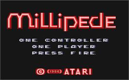 Title screen of Millipede on the Atari ST.