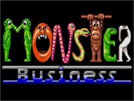 Title screen of Monster Business on the Atari ST.