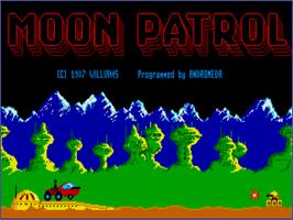 Title screen of Moon Patrol on the Atari ST.
