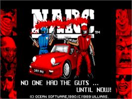 Title screen of NARC on the Atari ST.