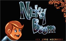 Title screen of Nicky Boom on the Atari ST.