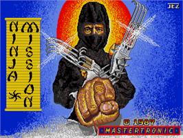 Title screen of Ninja Mission on the Atari ST.