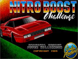 Title screen of Nitro Boost Challenge on the Atari ST.