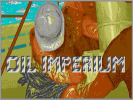 Title screen of Oil Imperium on the Atari ST.
