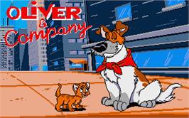 Title screen of Oliver & Company on the Atari ST.
