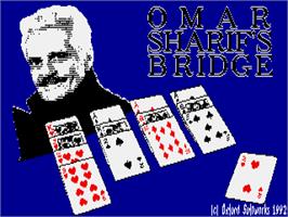 Title screen of Omar Sharif's Bridge on the Atari ST.