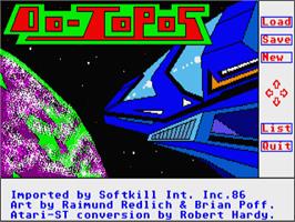 Title screen of Oo-topos on the Atari ST.
