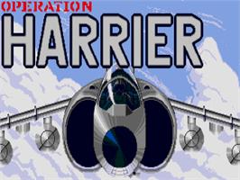 Title screen of Operation Harrier on the Atari ST.