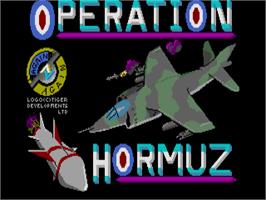 Title screen of Operation Hormuz on the Atari ST.