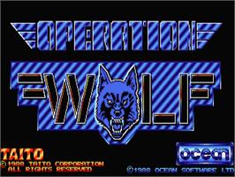 Title screen of Operation Wolf on the Atari ST.