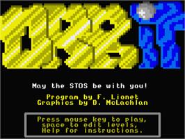 Title screen of Orbit on the Atari ST.