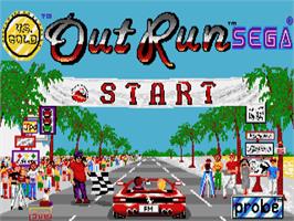 Title screen of Out Run on the Atari ST.