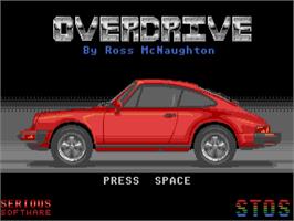 Title screen of Overdrive on the Atari ST.