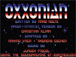 Title screen of Oxxonian on the Atari ST.