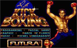 Title screen of Panza Kick Boxing on the Atari ST.