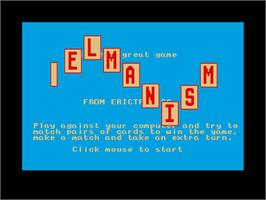 Title screen of Pelmanism on the Atari ST.