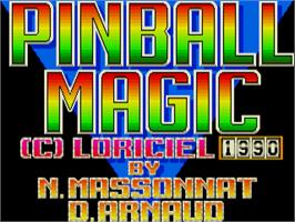 Title screen of Pinball Magic on the Atari ST.