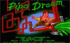 Title screen of Pipe Dream on the Atari ST.