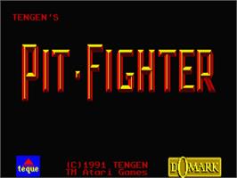 Title screen of Pit-Fighter on the Atari ST.