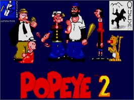 Title screen of Popeye 2 on the Atari ST.