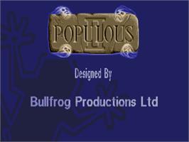 Title screen of Populous 2 - Trials Of The Olympian Gods on the Atari ST.