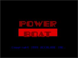 Title screen of Powerboat USA - Offshore Superboat Racing on the Atari ST.