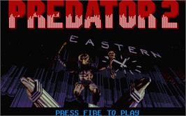 Title screen of Predator 2 on the Atari ST.