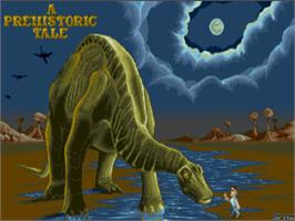 Title screen of Prehistoric Tale, A on the Atari ST.