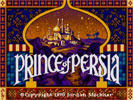 Title screen of Prince Of Persia on the Atari ST.