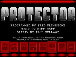 Title screen of Protector on the Atari ST.