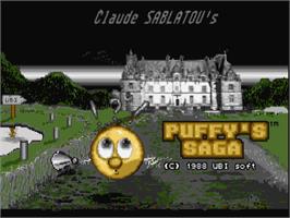 Title screen of Puffy's Saga on the Atari ST.