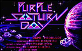 Title screen of Purple Saturn Day on the Atari ST.