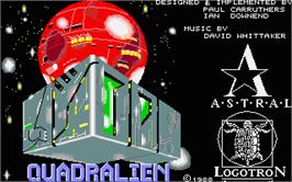 Title screen of Quadralien on the Atari ST.