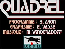 Title screen of Quadrel on the Atari ST.